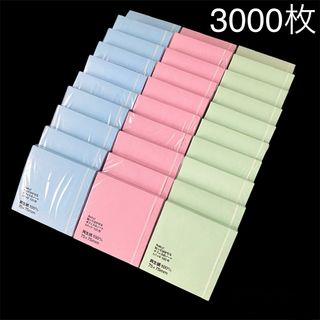 アスクル付箋3色30冊(3000枚)パステルカラー ふせん メモ post-it(ノート/メモ帳/ふせん)