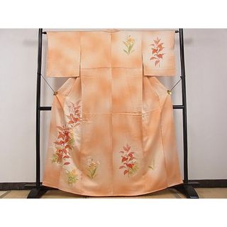 平和屋川間店■訪問着　草花文　暈し染め　金彩　逸品　du1547(着物)