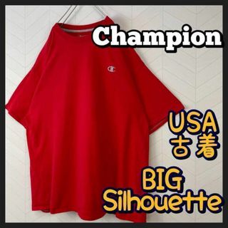 チャンピオン(Champion)のオーバサイズ Tシャツ チャンピオン 刺繍ロゴ ビックサイズ USA古着 2XL(Tシャツ/カットソー(半袖/袖なし))