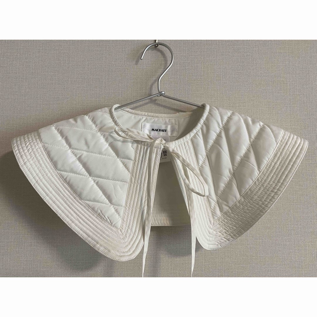 machattマチャットキルティングつけ襟　ホワイト レディースのアクセサリー(つけ襟)の商品写真