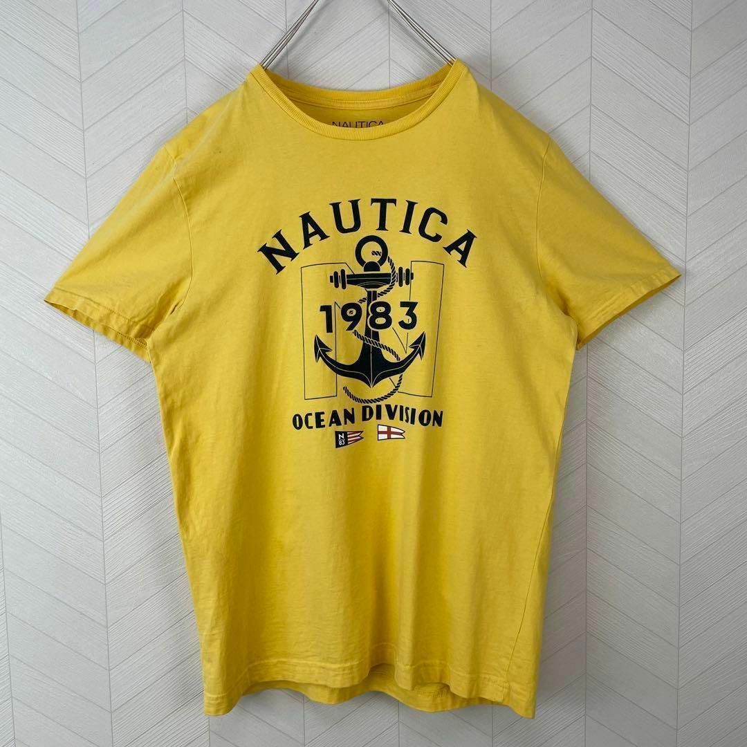 NAUTICA(ノーティカ)のUSA古着 ノーティカ Tシャツ 半袖 デカロゴ イカリ マリン ゆるだぼ 黄色 メンズのトップス(Tシャツ/カットソー(半袖/袖なし))の商品写真