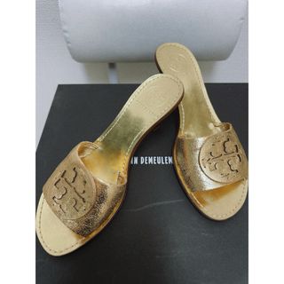 トリーバーチ(Tory Burch)の【トリーバーチ】ミュール　サンダル　ゴールド　36ハーフ(サンダル)