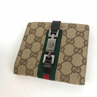 グッチ(Gucci)のGUCCI グッチ GGキャンバス シェリーライン ジャッキー 二つ折り財布(財布)