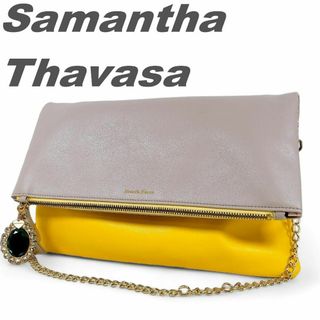 サマンサタバサ(Samantha Thavasa)の美品 サマンサタバサ ハンドバッグ 肩掛け 二つ折りバッグ チェーンストラップ(ハンドバッグ)