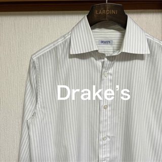 ドレイクス(DRAKES)のDrake’s ドレイクス　ライトグレー　ロンドンストライプ　ドレスシャツ(シャツ)