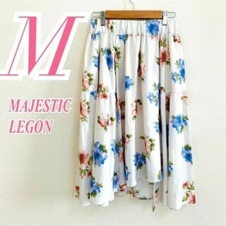 マジェスティックレゴン(MAJESTIC LEGON)のマジェスティックレゴン　フレアスカート きれいめポリエステル100%膝下丈(ひざ丈スカート)