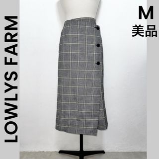 ローリーズファーム(LOWRYS FARM)の【LOWLYS FARM】ロングスカート  巻きスカート グレンチェック(ロングスカート)