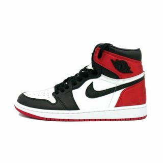 ナイキ(NIKE)のナイキ NIKE ■ 【 WMNS AIR JORDAN 1 RETRO HIGH Satin Black Toe CD0461 016 】 ウィメンズ エア ジョーダン 1 ハイ レトロ ハイ サテン ブラック トゥ スニーカー　32717(スニーカー)