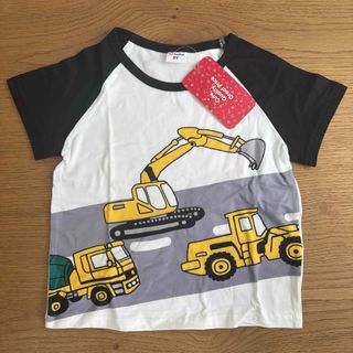 新品未使用ショベルカーTシャツ　はたらくくるま　90 95 100 人気完売品(Tシャツ/カットソー)