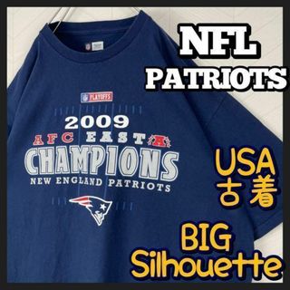 NFL ペイトリオッツ Tシャツ チームロゴ ビックサイズ USA古着 ゆるだぼ(Tシャツ/カットソー(半袖/袖なし))