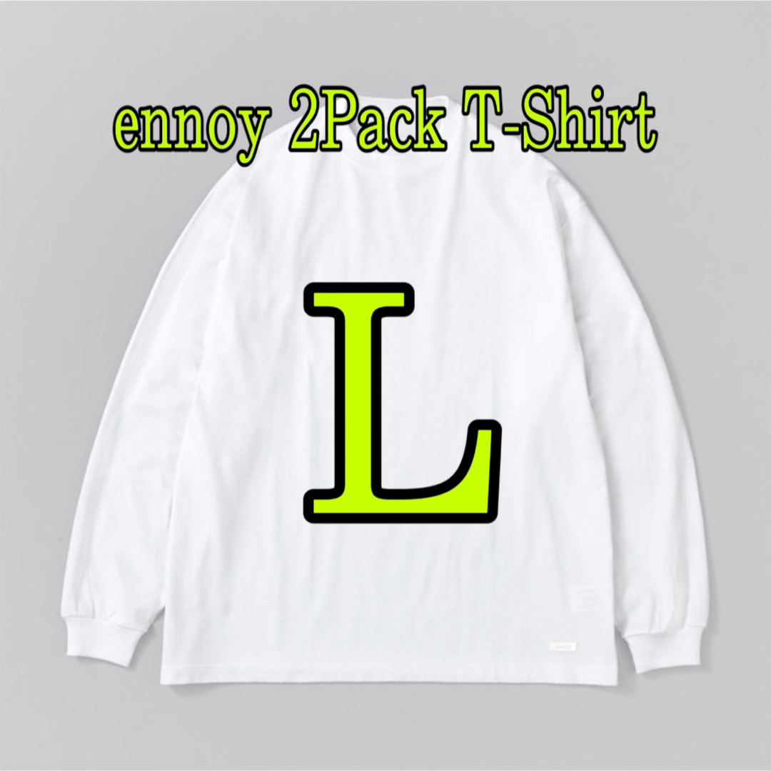 【新品未開封】ennoy 2Pack L/S T-Shirts (WHITE) メンズのトップス(Tシャツ/カットソー(七分/長袖))の商品写真