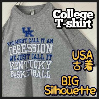 カレッジロゴ UK Tシャツ NCAA ビックサイズ 半袖 ゆるだぼ USA古着(Tシャツ/カットソー(半袖/袖なし))