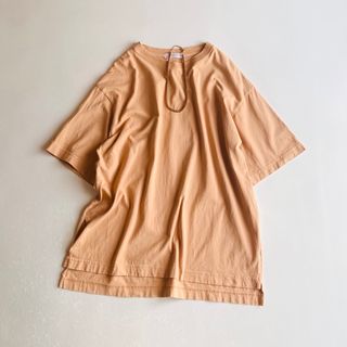 ドゥーズィエムクラス(DEUXIEME CLASSE)のCALUX アメリカ製 オーバーサイズ Tee ベージュ(Tシャツ(半袖/袖なし))