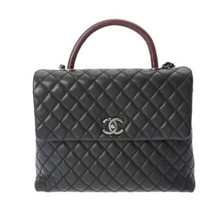 シャネル(CHANEL)のシャネル マトラッセ トップハンドル ハンドバッグ ブラック(ハンドバッグ)