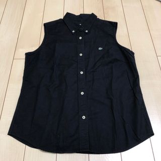 ラコステ(LACOSTE)のラコステ　黒　ノースリーブシャツ(シャツ/ブラウス(半袖/袖なし))