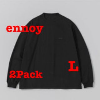 ワンエルディーケーセレクト(1LDK SELECT)のennoy 2Pack L/S T-Shirts Black L ロンT(Tシャツ/カットソー(七分/長袖))