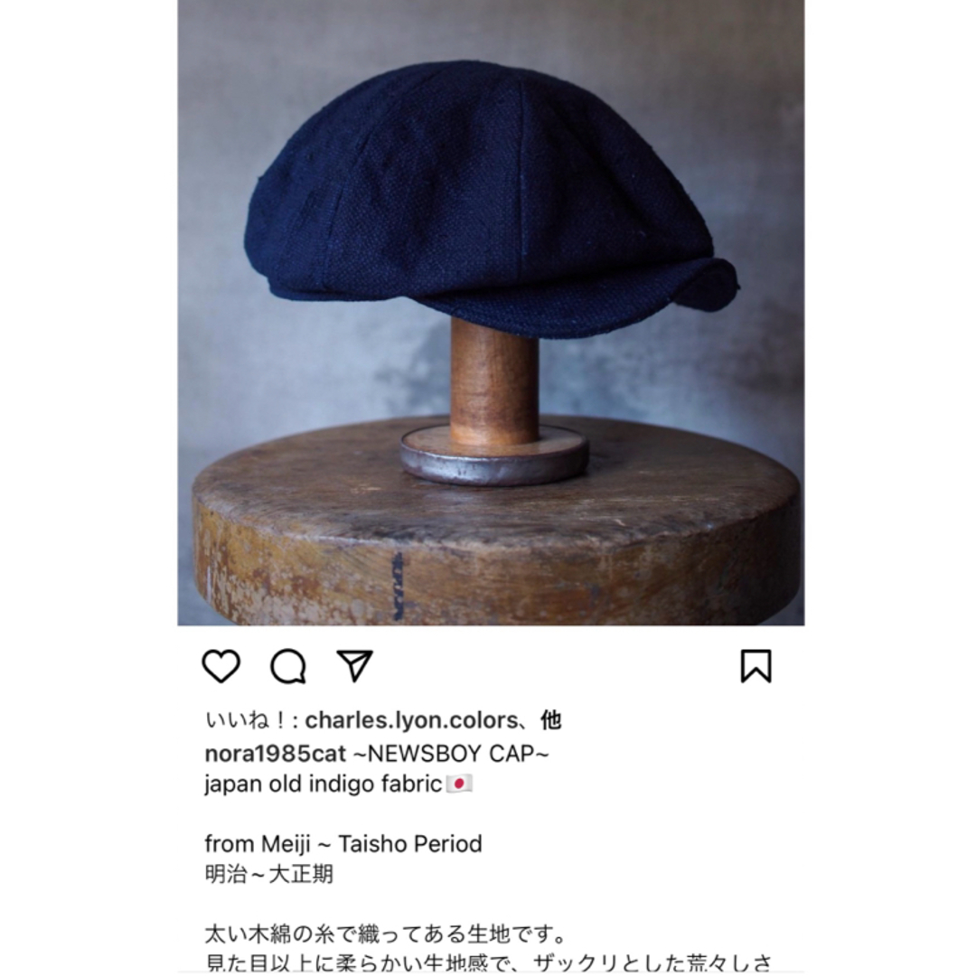 nora ハット キャップ 帽子 キャスケット 古布 ヴィンテージ ノラ 野良 メンズの帽子(キャップ)の商品写真