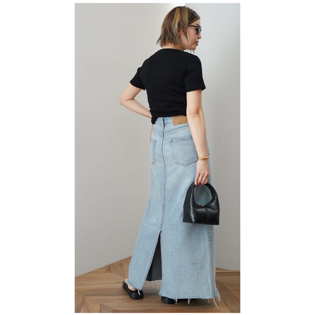 DEUXIEME CLASSE(ドゥーズィエムクラス)のEVERYDAY I LIKE Denim スカート　38 レディースのスカート(ロングスカート)の商品写真