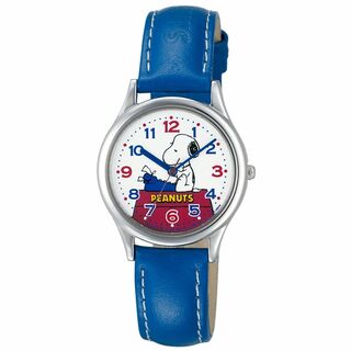 色:ブルーシチズン Q&Q 腕時計 アナログ スヌーピー 防水 革ベルト A(腕時計)