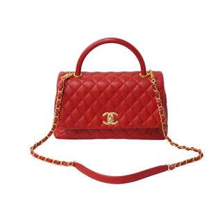 シャネル キャビアスキン ハンドバッグ(レディース)(レッド/赤色系 シャネル キャビアスキン ハンドバッグ(レディース)(レッド/赤色系