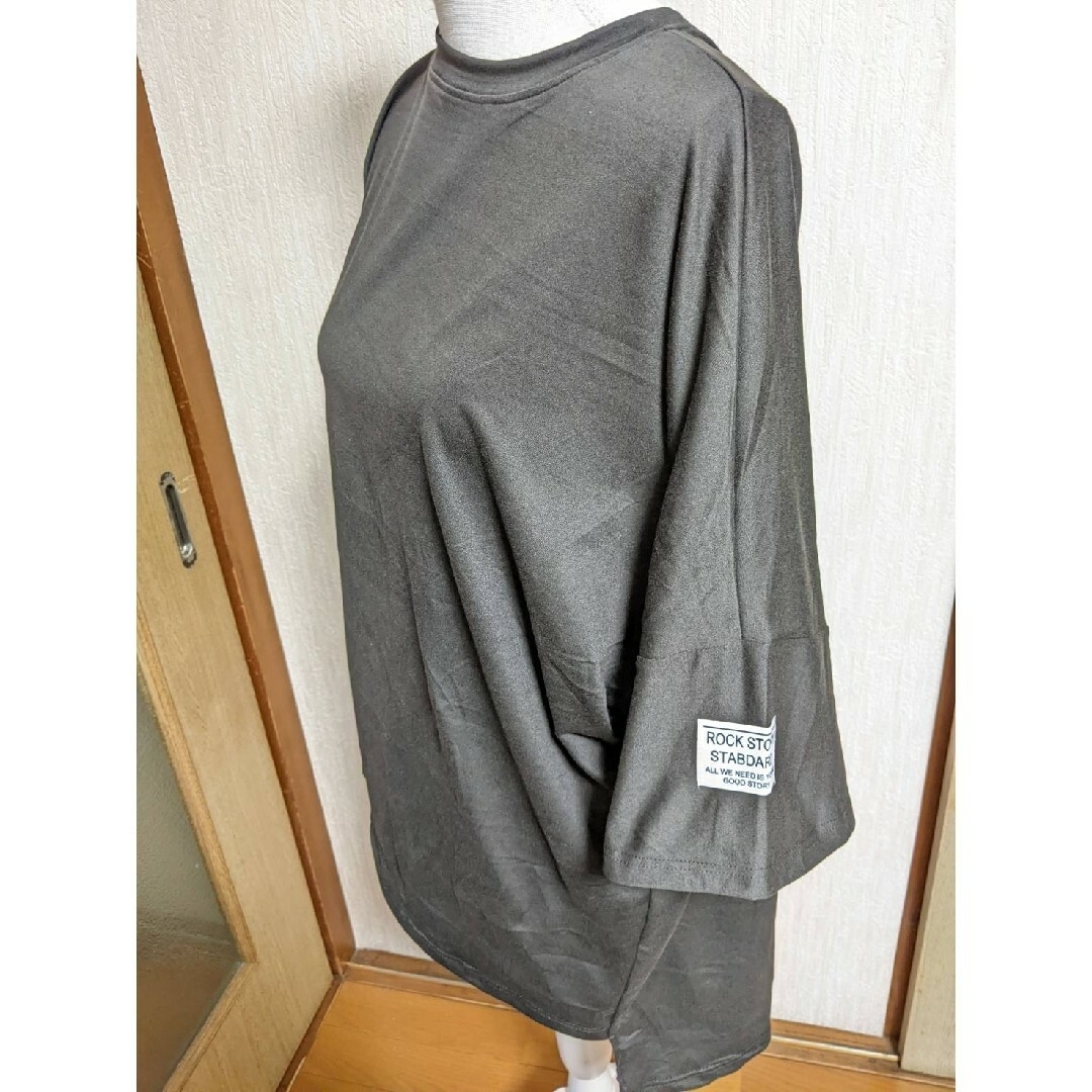 レディース tシャツ ドロップショルダー  オーバーサイズ ビッグシルエット レディースのトップス(Tシャツ(半袖/袖なし))の商品写真