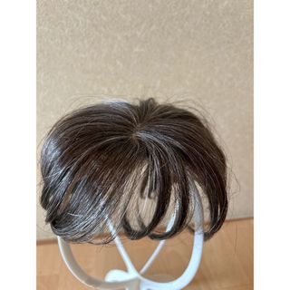 男性用 カツラ メンズウィッグ ヘアピース 白髪 しらが 男性用 メンズ 部分ウ(ロングストレート)