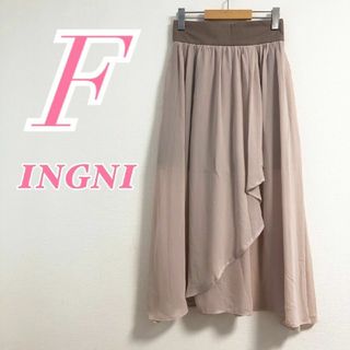 イング(INGNI)のイング　フレアスカート　F　ピンク　ガーリー　アシンメトリー　ポリ100%(ロングスカート)