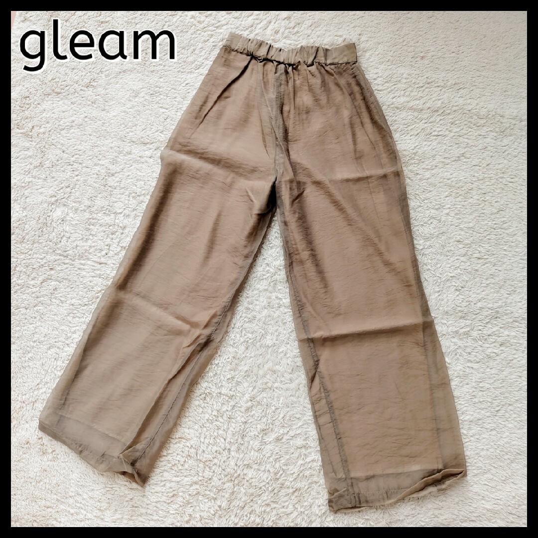 gleam(グリーム)の【未使用・タグ付】gleam☆ゴージャスなゴールドシースルーパンツ　サイドジップ レディースのパンツ(カジュアルパンツ)の商品写真