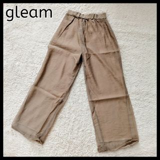 グリーム(gleam)の【未使用・タグ付】gleam☆ゴージャスなゴールドシースルーパンツ　サイドジップ(カジュアルパンツ)