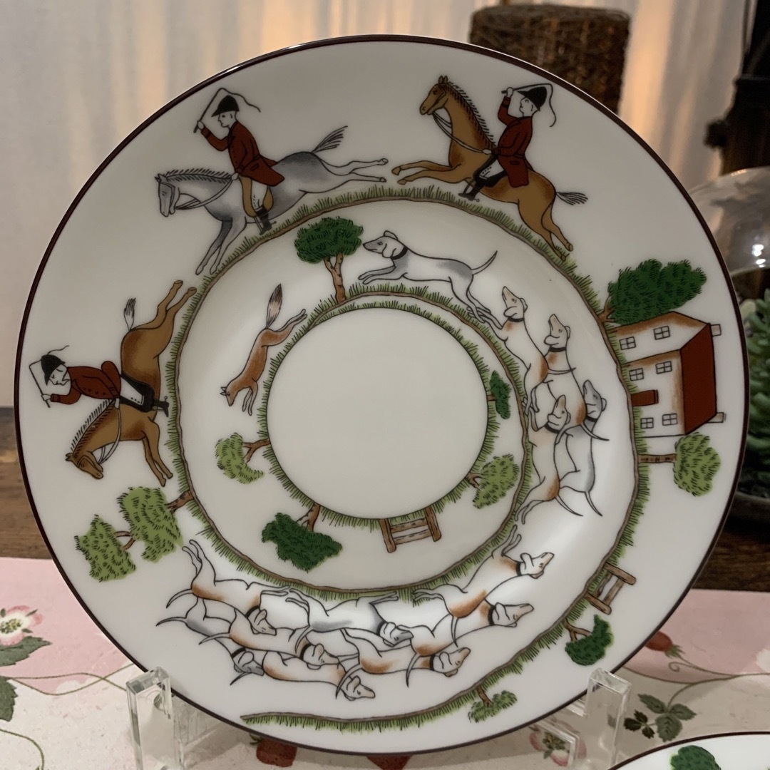WEDGWOOD - ウェッジウッド ハンティングシーン 17.5cmケーキ WEDGWOOD - ウェッジウッド ハンティングシーン 17.5cmケーキ
