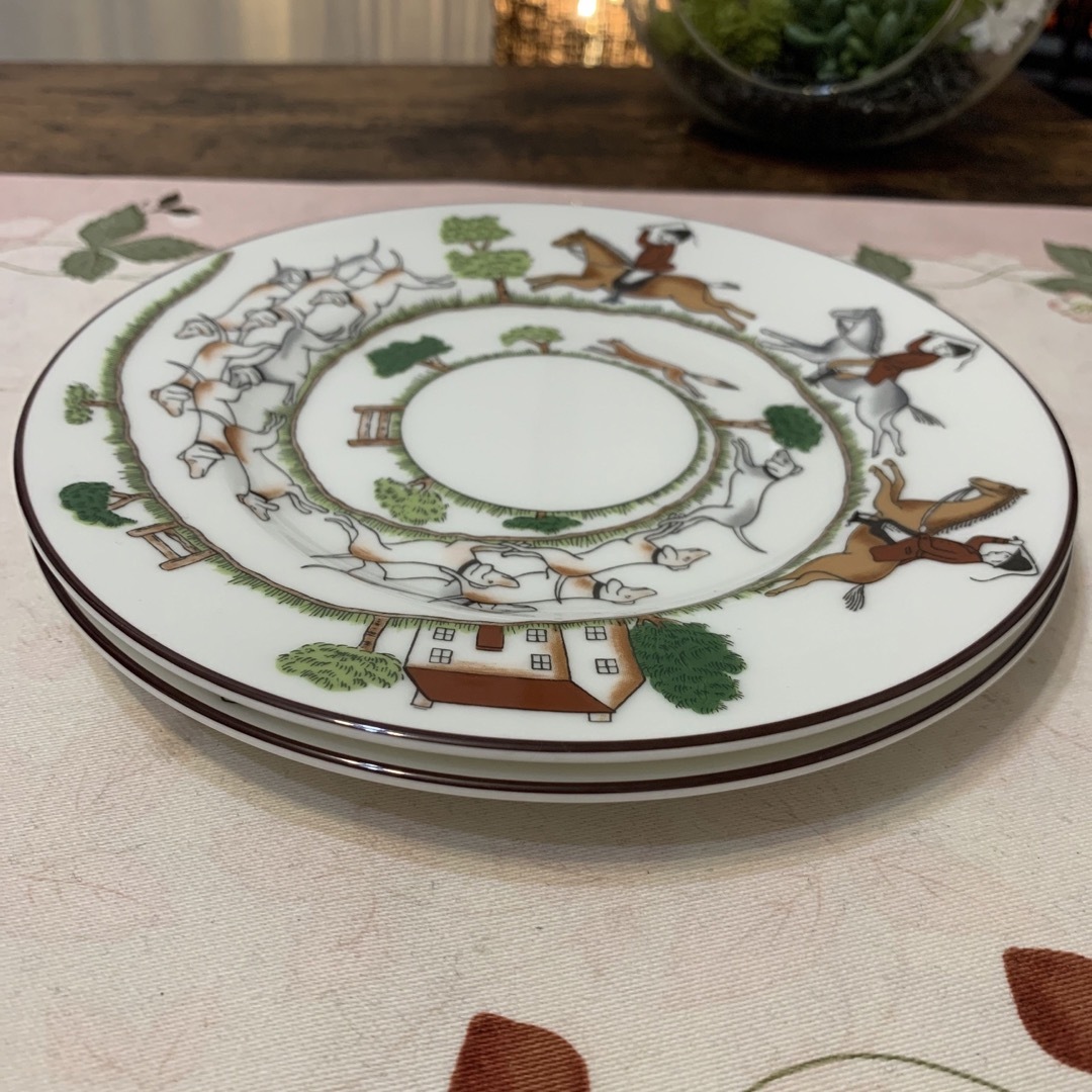 WEDGWOOD - ウェッジウッド ハンティングシーン 17.5cmケーキ WEDGWOOD - ウェッジウッド ハンティングシーン 17.5cmケーキ