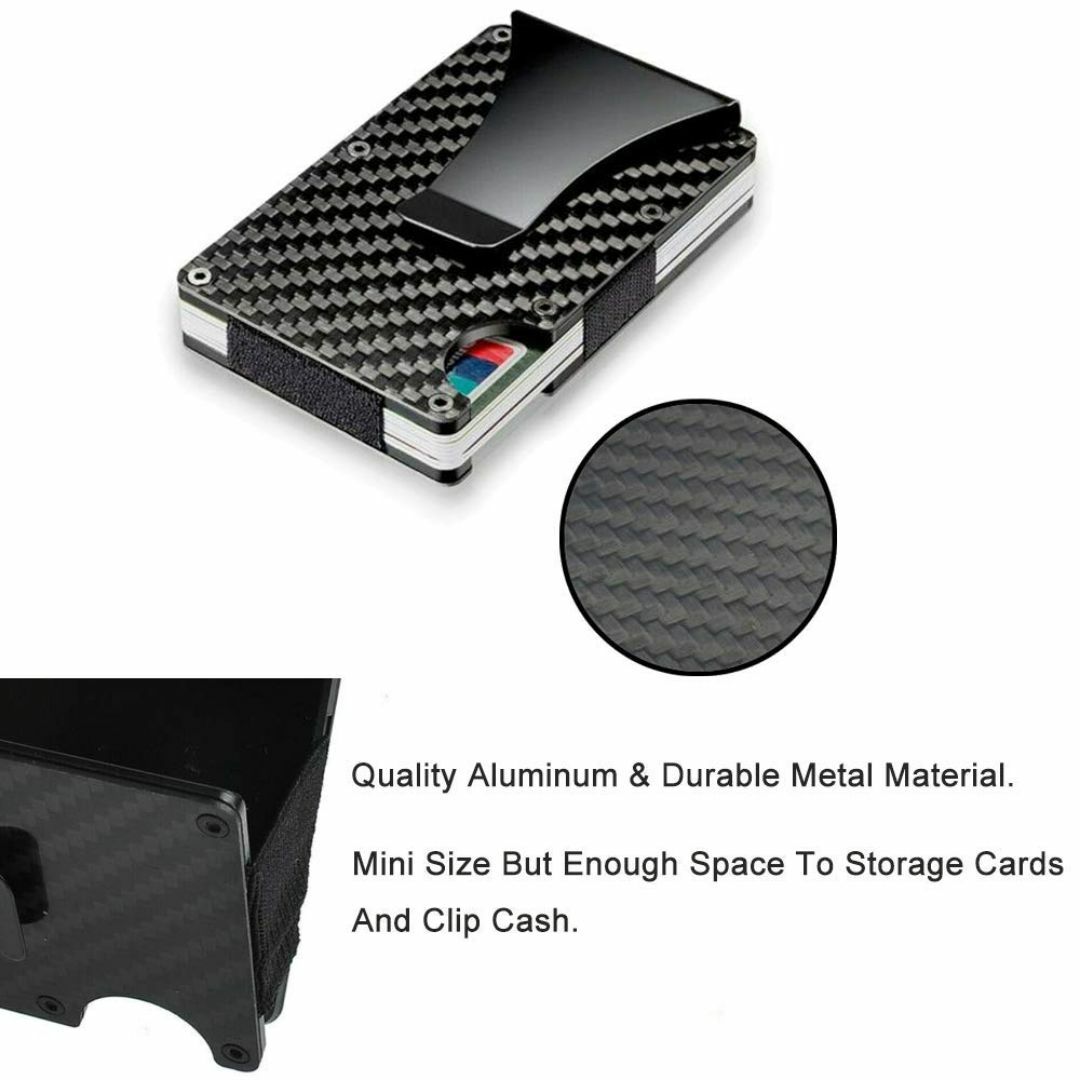 特価セールメタルカードホルダーマネークリップ、RFIDブロッキングスリムカー メンズのバッグ(その他)の商品写真