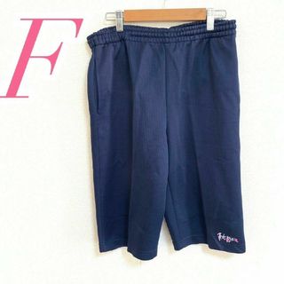 ハーフパンツ　F　ネイビー　ピンク　ブルー　グリーン　刺繍　スポーツ　ポリ100(ハーフパンツ)