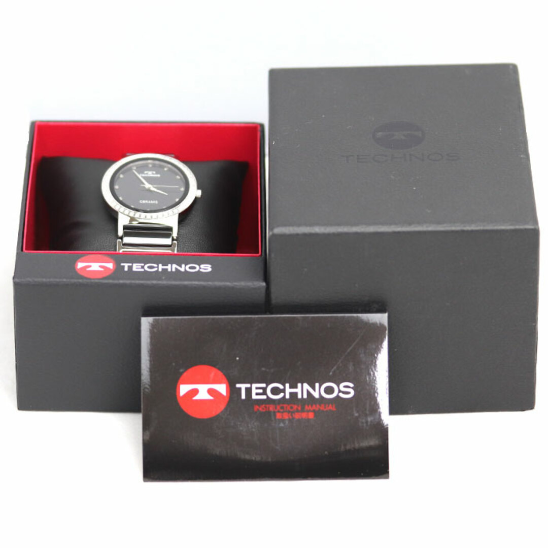 TECHNOS(テクノス)のTECHNOS テクノス CERAMIC 腕時計 電池式 T9A51 メンズ【中古】【美品】 メンズの時計(腕時計(アナログ))の商品写真