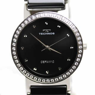 TECHNOS - TECHNOS テクノス CERAMIC 腕時計 電池式 T9A51 メンズ【中古】【美品】