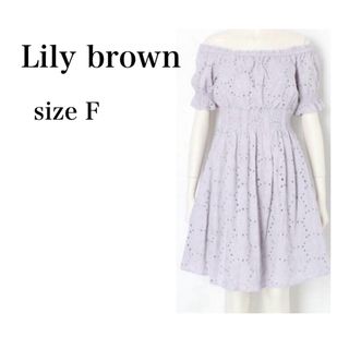 リリーブラウン(Lily Brown)のリリーブラウン 花柄レース ワンピース(ミニワンピース)