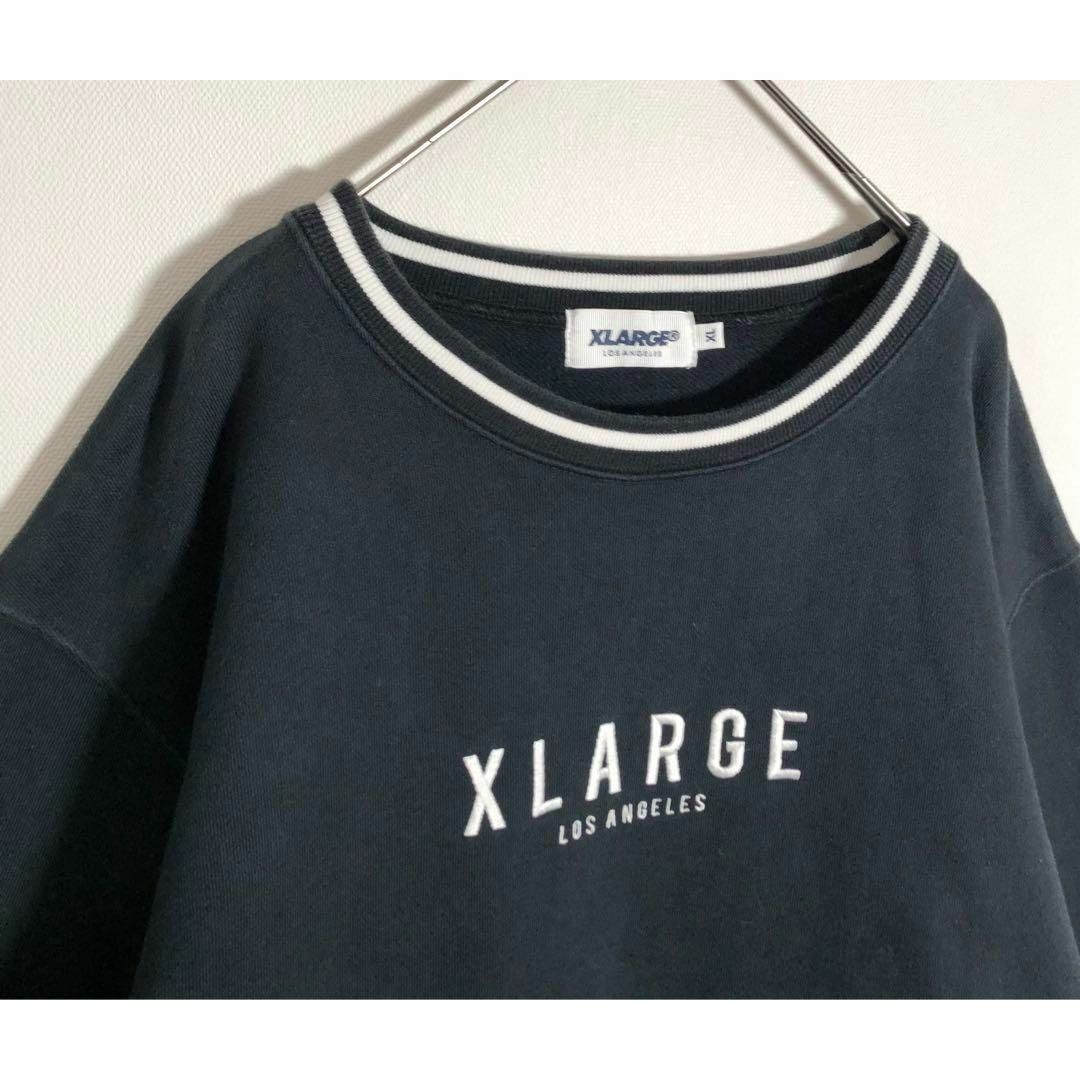 XLARGE(エクストララージ)のX-LARGE エクストララージ　センター刺繍　リブライン　裏起毛　スウェット メンズのトップス(スウェット)の商品写真