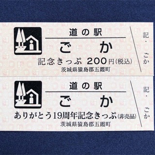 道の駅きっぷ　ごか2枚(印刷物)