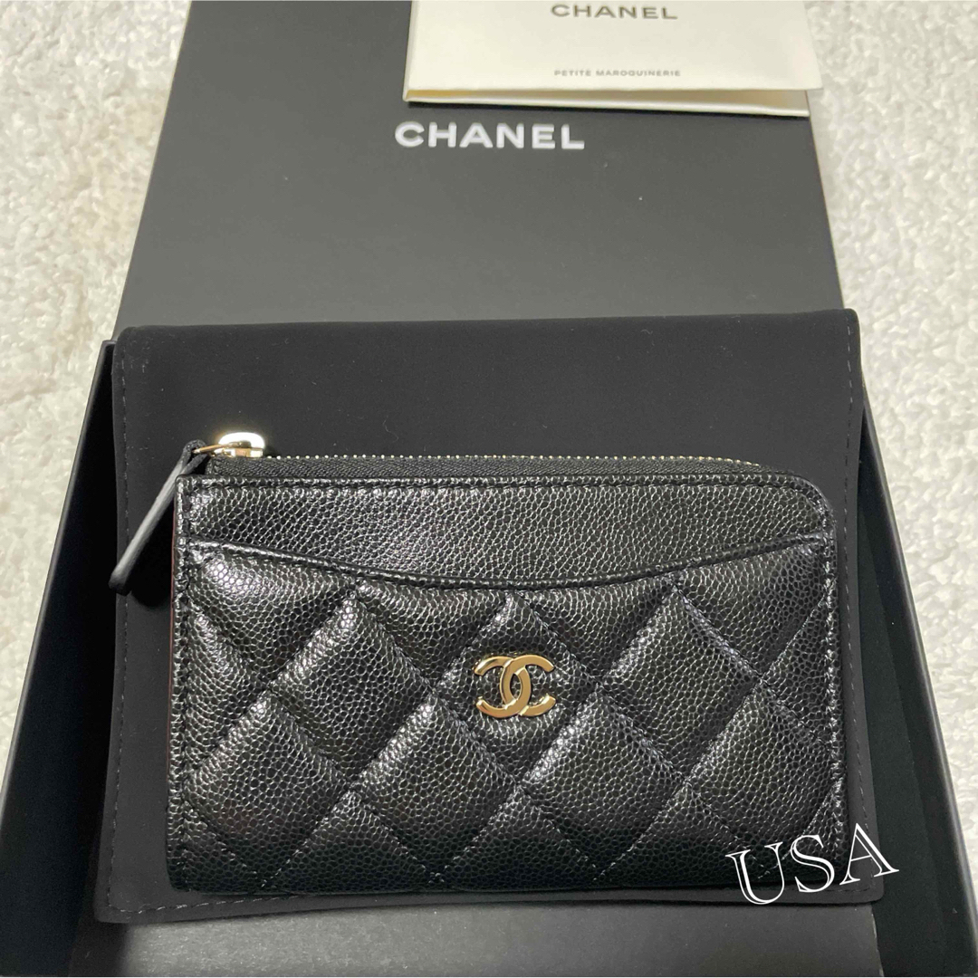 CHANEL(シャネル)の新品 シャネル CHANEL マトラッセ　フラグメントケース　ミニ財布　ブラック レディースのファッション小物(財布)の商品写真