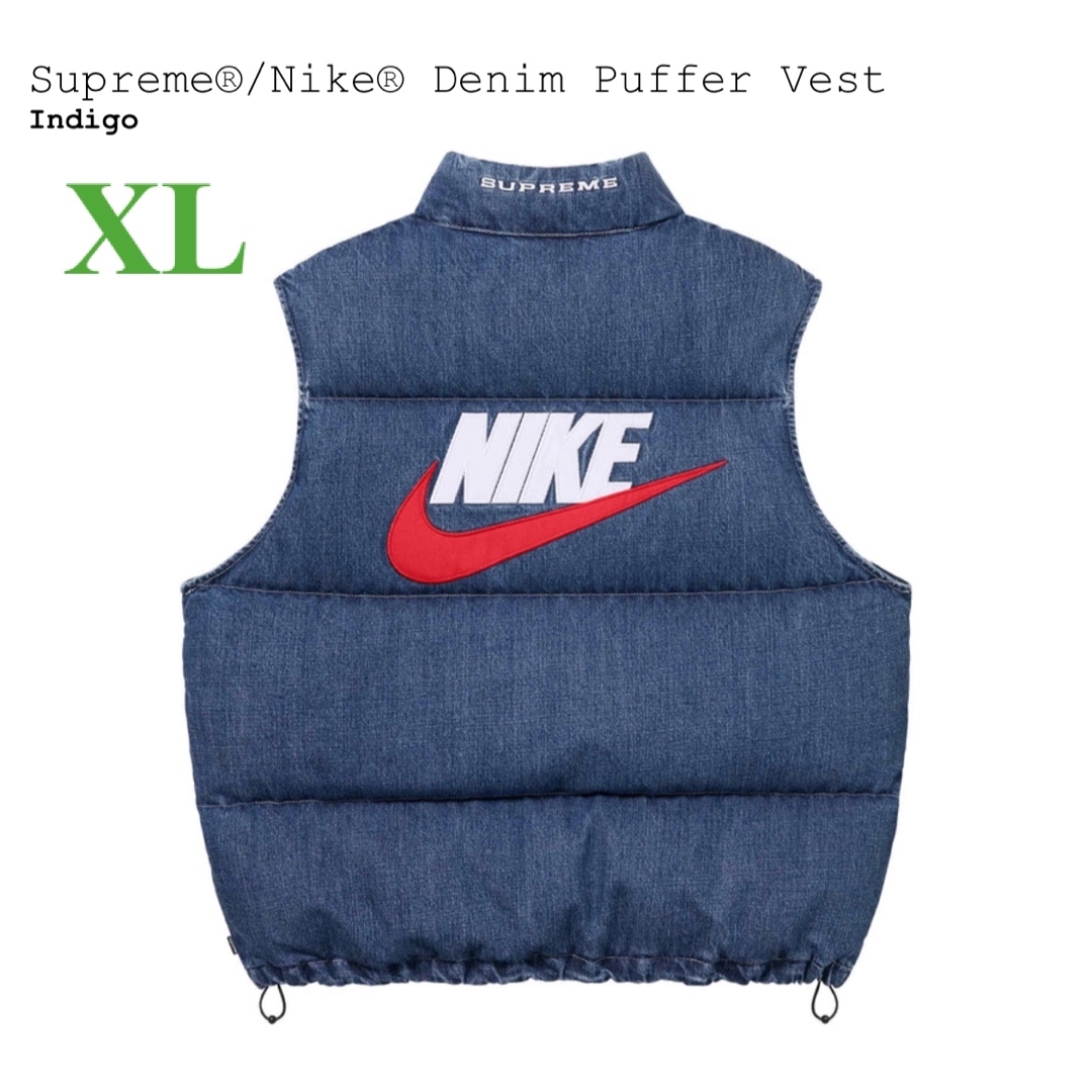 Supreme(シュプリーム)のSupreme x Nike Denim Puffer Vest メンズのトップス(ベスト)の商品写真