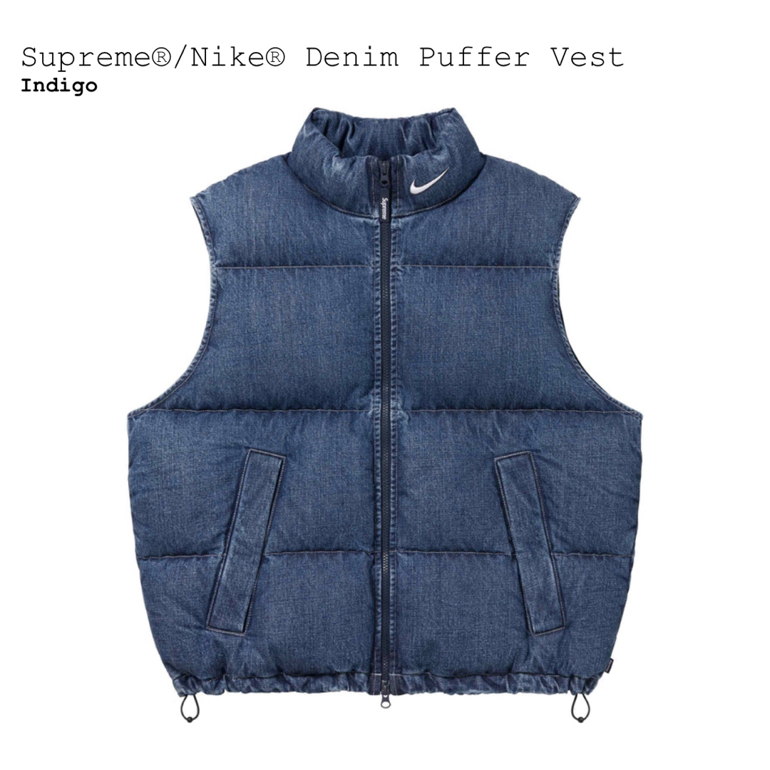 Supreme(シュプリーム)のSupreme x Nike Denim Puffer Vest メンズのトップス(ベスト)の商品写真