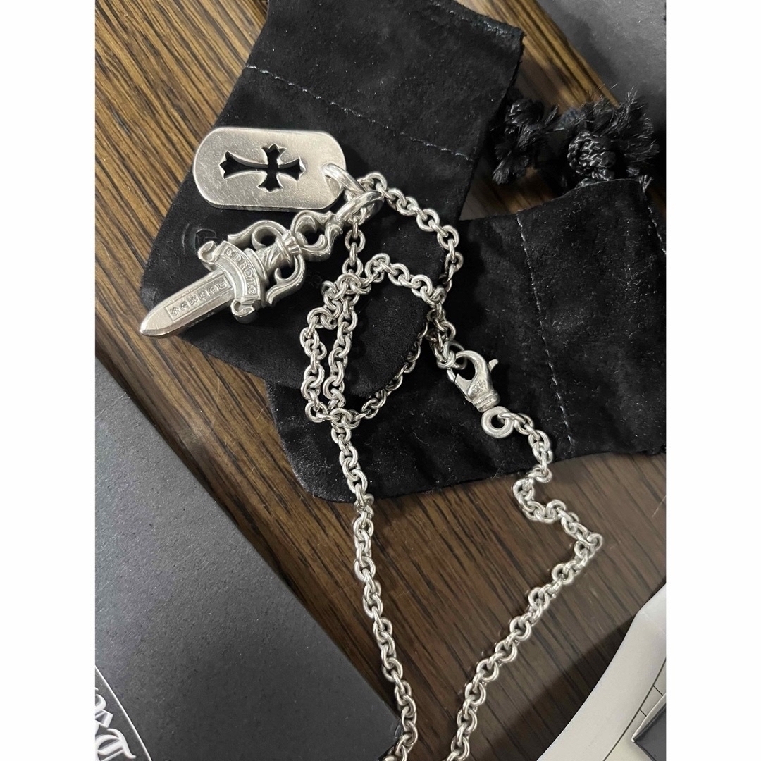 Chrome Hearts(クロムハーツ)のChrome Hearts ダブルダガー NEチェーン ドックタグクロス メンズのアクセサリー(ネックレス)の商品写真