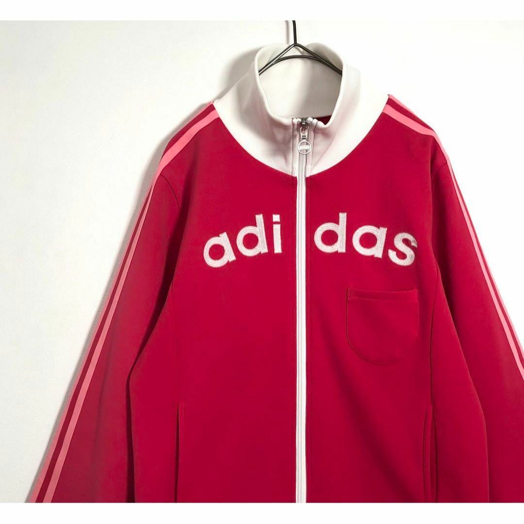 adidas(アディダス)のadidasアディダス　刺繍ロゴ　サイドライン　トラックジャケット レディースのトップス(その他)の商品写真