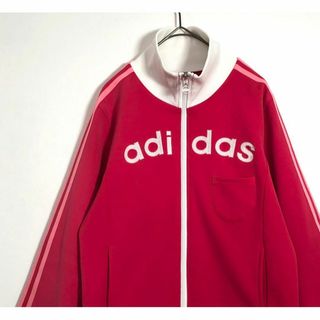 adidasアディダス　刺繍ロゴ　サイドライン　トラックジャケット