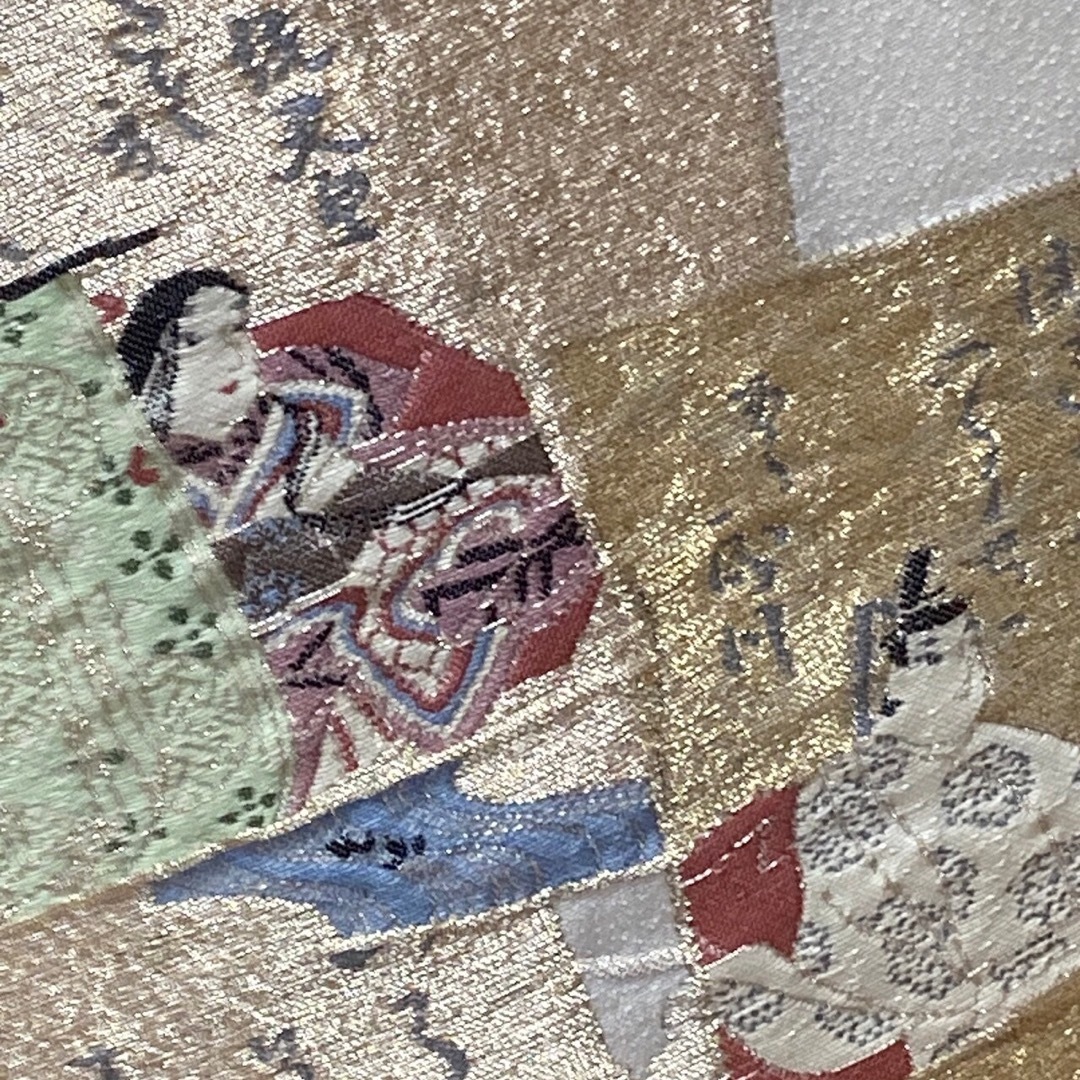 ［9477］色留袖 美品 寿光織 光輪かるた 一つ紋 下り藤 正絹 着物 袷 レディースの水着/浴衣(着物)の商品写真