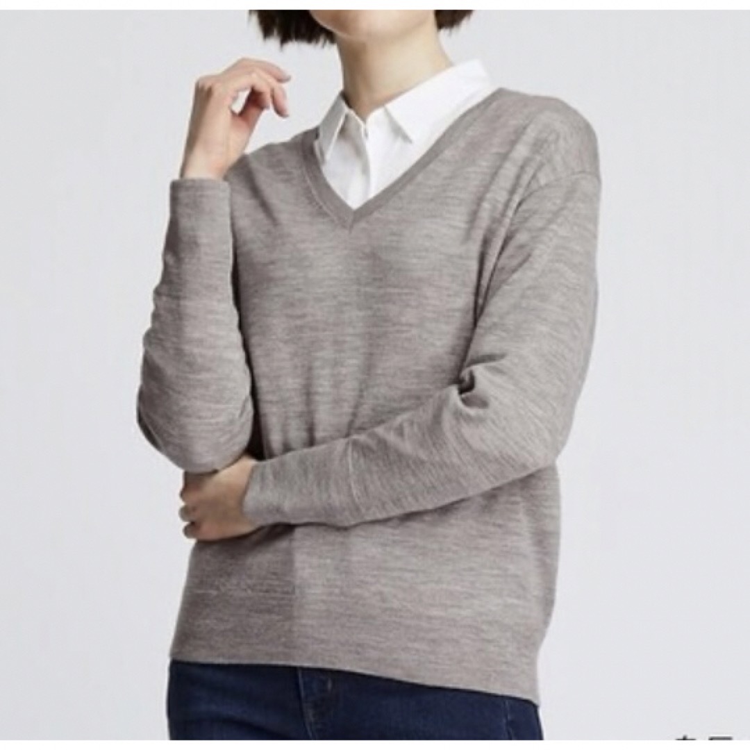 UNIQLO - UNIQLOレディースエクストラファインメリノウールV UNIQLO - UNIQLOレディースエクストラファインメリノウールV