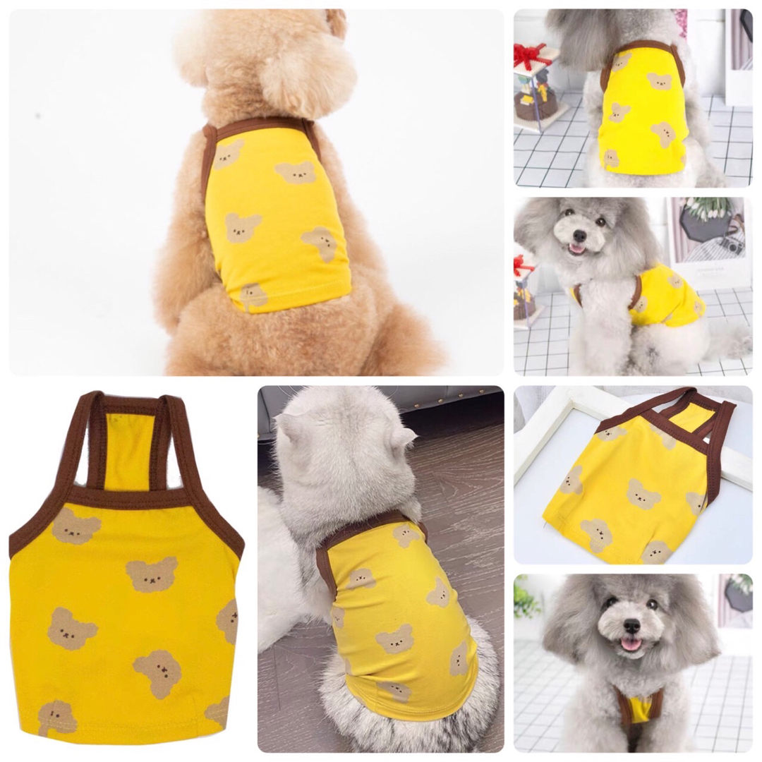 犬服 猫服 ペット服 超小型 パピー犬 春夏用 くまたんタンク:3XS.XXS その他のペット用品(犬)の商品写真