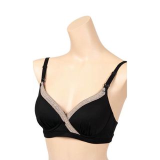 ローズマダム(Rosemadame)の★新品未使用★ローズマダム モールドカップ授乳ブラジャー M ブラック×ベージュ(マタニティ下着)