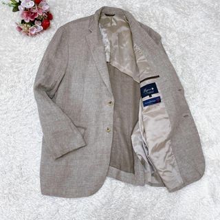 エルメネジルドゼニア(Ermenegildo Zegna)の【パパス】ゼニア テーラードジャケット リネン シルクブレンド L   春夏(テーラードジャケット)