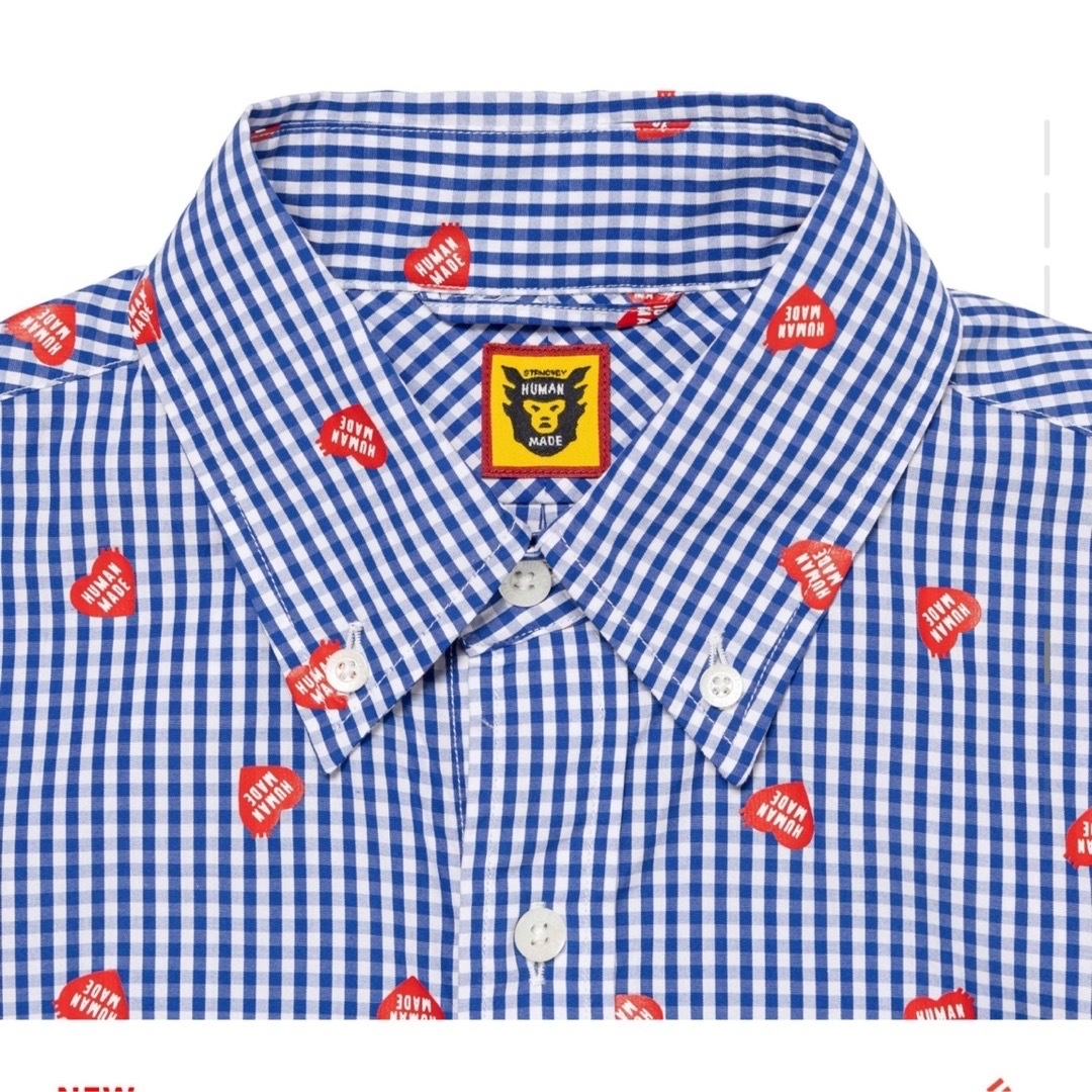 HUMAN MADE Heart Gingham Check Shirt ブルー